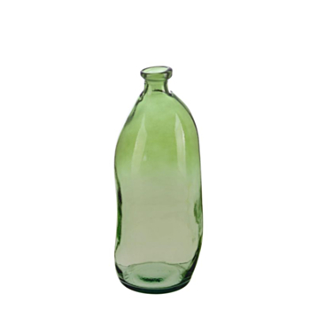 LOOPY GREEN GL VASE H35