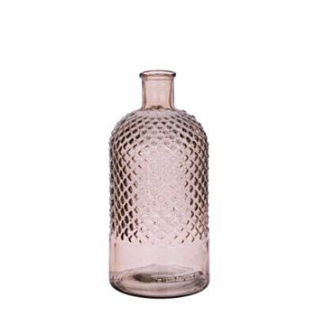 BOUTEILLE DÉCOR AVRIL RO VERRE TAUPE H28