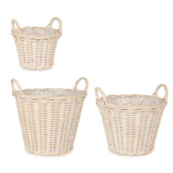 SET3 WHITENED RANDY SHAPE BASKET 2H