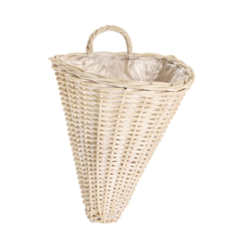 RANDY CONE WHITENED BASKET 1H H38