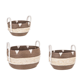 SET3 THELMA GEWÖLBTER KORB 2GR BRAUN