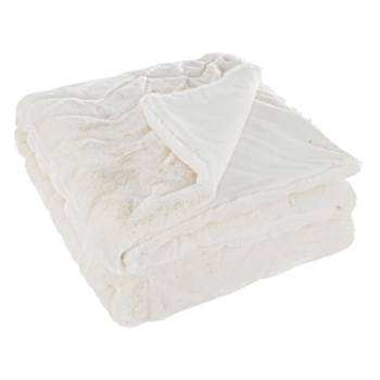 CHANTEL WHITE BLANKET 120X150