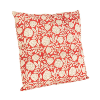 KISSEN LORIENT ROT M-BLUME 45X45