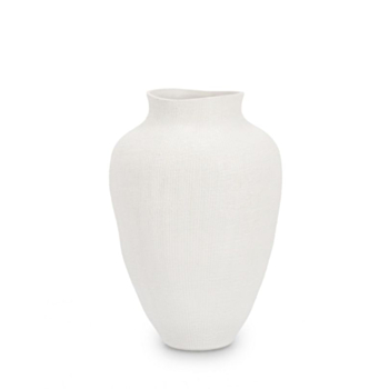 VASE PAPYRUS BLANC H29,8