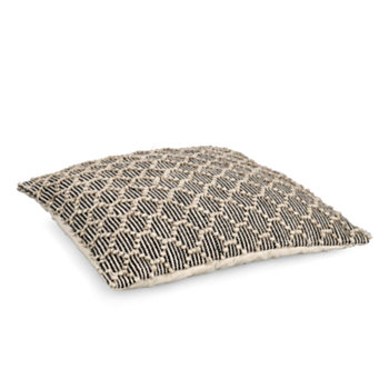DHAWAN BLACK-NATURAL CUSHION 80X80