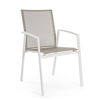 SEDIA IN ALLUMINIO IMPILABILE BIANCO GK50 - CRUISE