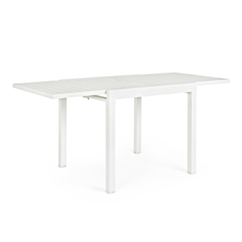 TAVOLO IN ALLUMINIO 83/166X80 BIANCO YK11 - PELAGIUS