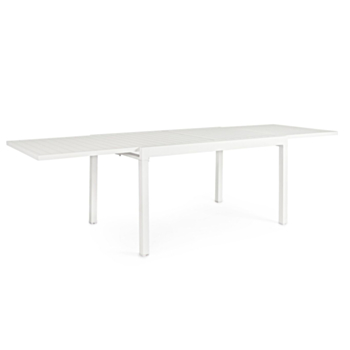 TAVOLO IN ALLUMINIO 135/270X90 BIANCO YK11 - PELAGIUS