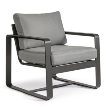 POLTRONA IN ALLUMINIO ANTRACITE YK13 - MERRIGAN