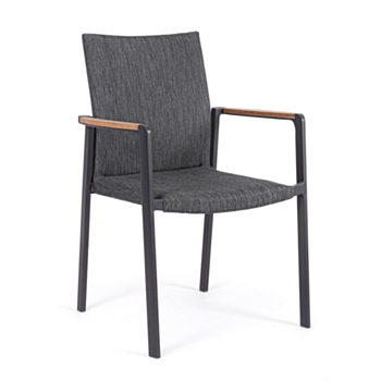 JALISCO CHARCOAL WG21 CHAIR W-ARMRESTS