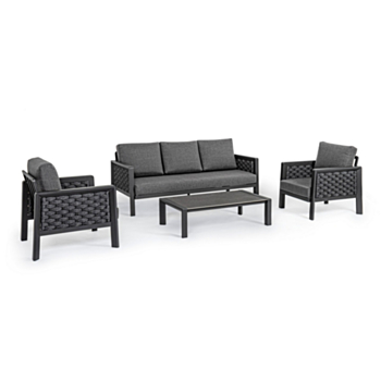 OTAVIO CHARCOAL WG21 SOFA SET4 W-CUSH.