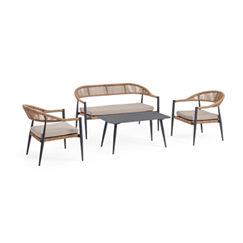 SET4 SALOTTO C-C JANDIA ANTRACIT/NATURAL