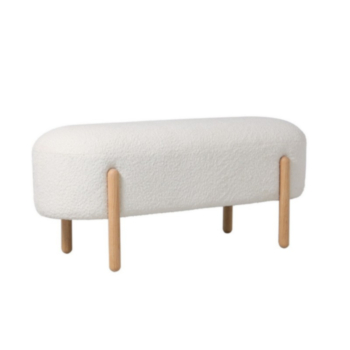 PANCA EFFETTO BOUCLE' BIANCO - DAYLA