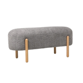 PANCA EFFETTO BOUCLE' GRIGIO CHIARO - DAYLA