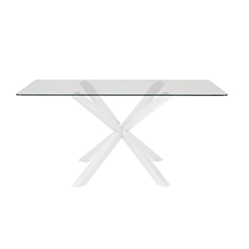 TABLE MAY RECT PIED BLANC 160X90
