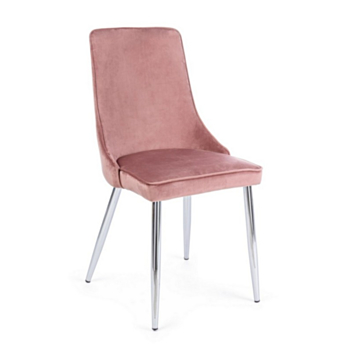CHAISE CORINNA VELOURS ROSE