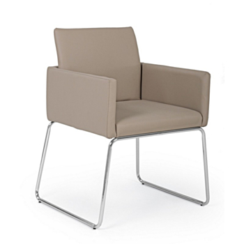 FAUTEUIL SIXTY PU TAUPE