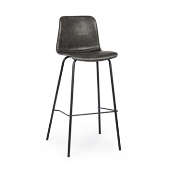 KYRA GREY VINTAGE PU BAR STOOL