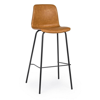 KYRA BROWN VINTAGE PU BAR STOOL