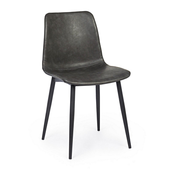STUHL KYRA PU ANTHRAZIT VINTAGE