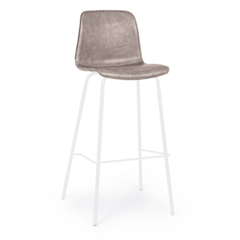 SGABELLO BAR KYRA BLANCO PU BEIGE VINT.