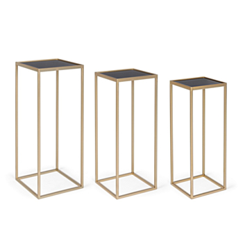 NUCLEOS GOLD SET3 COFFEE TABLE SQUARE