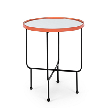 PAINTER RED RO COFFE TABLE W-MIRROR D50
