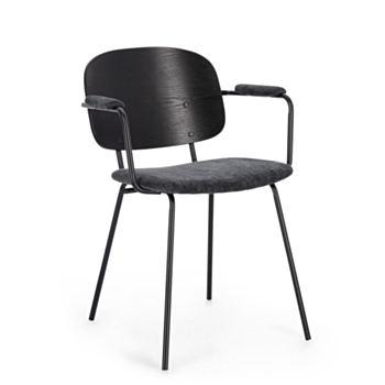 STUHL M-ARML SIENNA DUNKELGRAU