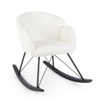 SIBILLA WHITE ROCKING ARMCHAIR