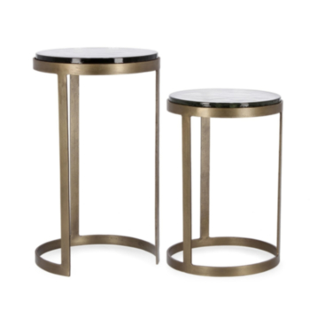 SET 2 TAVOLINI FINITURA OTTONE YX49 - ZAYLA