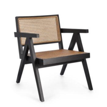 GALIA BLACK LOUNGE ARMCHAIR