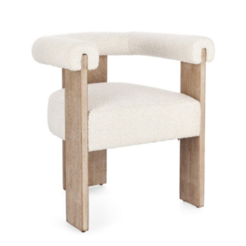 SEDIA EFFETTO BOUCLE' NATURALE - AGAPE