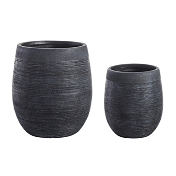SET2 GRAFFITI BLACK FAT VASE HOLDER