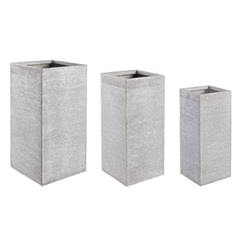 SET3 GRAFFITI WHITE SQU HIGH VASE HOLDER