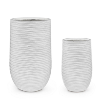 SET2 TRESSAGE RO HIGH WHITE VASE HOLDER