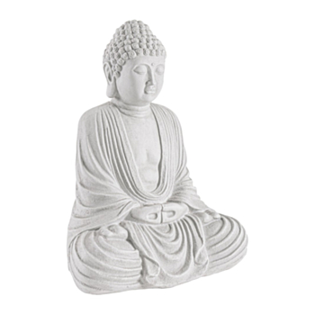 PATTAYA WHITE BUDDHA SEATED DECORATION