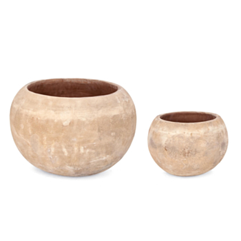 SET2 P.VASO MINH BOMB TERRACOTTA MARRONE