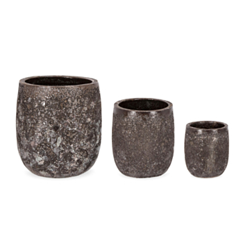 SET3 DUYEN RO. RUSTY VASE HOLDER