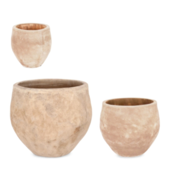 SET3 P.VASO MINH BOMB TERRACOTTA BRUNITA