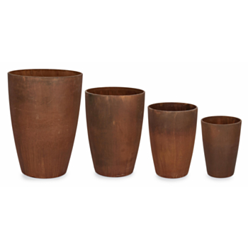 SET4 P.VASO MEILI TONDO RUSTY