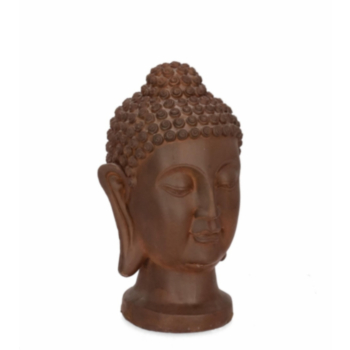 DEKORATION MEILI BUDDHA-KOPF ROSTIG H39