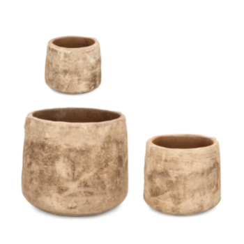 SET3 P.VASO MINH BASSO TERRACOTTA BRUNIT