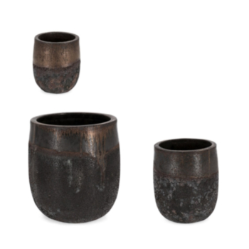 SET3 P.VASO DUYEN TONDO ALTO RUSTY