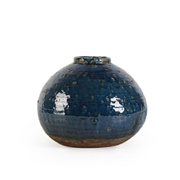 ÜBERTOPF RUNE TERRAKOTTA BLAU D28