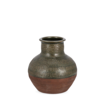 P.VASE KLAS TERRE CUITE VERT H35