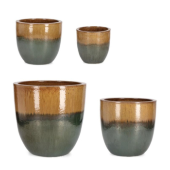 SET2 P.VASE THRAN MELANGE OCRE