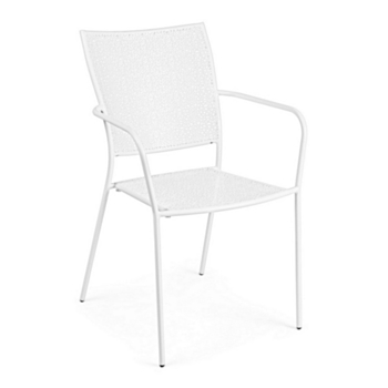 WENDY WHITE CHAIR W-ARMRESTS