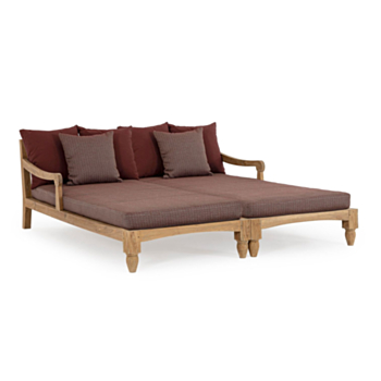 BALI WINE DAYBED SET2 W-CUSH - FSC