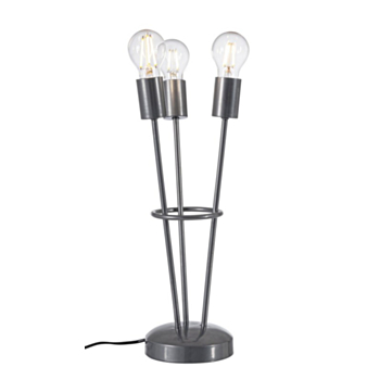 TORCH SILVER TABLE LAMP 3BULBS H45