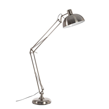 BIG SATIN FINISHED STEEL FLOOR LAMP H180